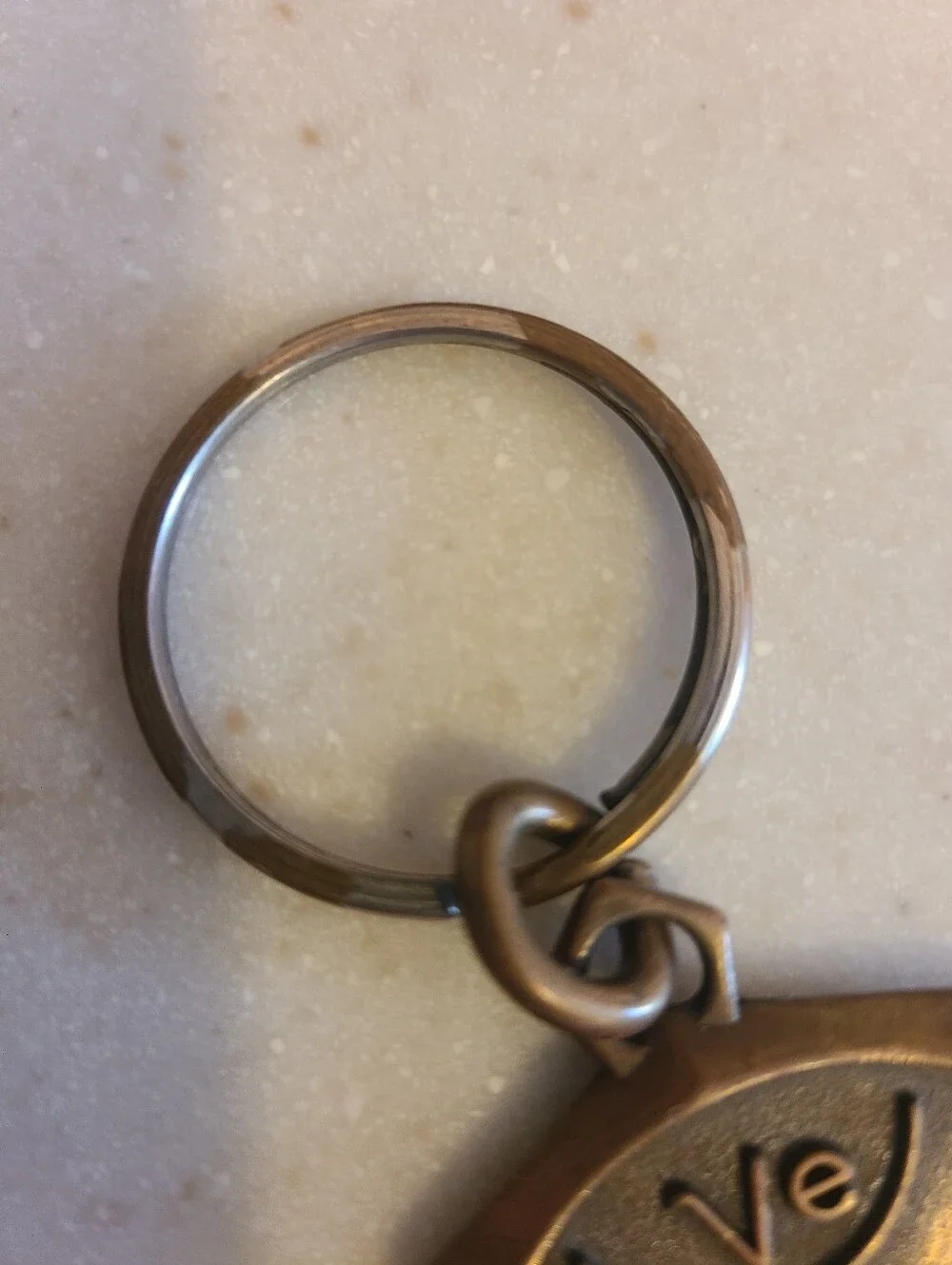 Vintage Capricorn Zodiac Keychain - Metal Bronze Tone